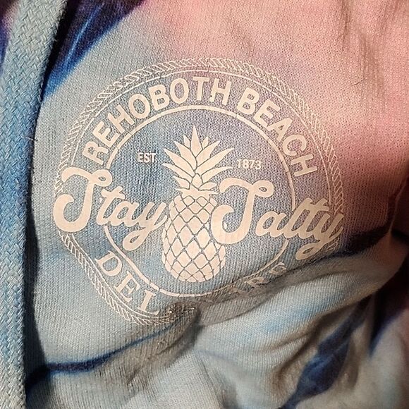 Stay Salty tie dye Rehoboth beach zip up hoodie - Picture 2 of 3